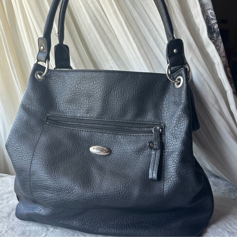 Sexy Black Vegan Leather Chain Accent Shoulder Bag